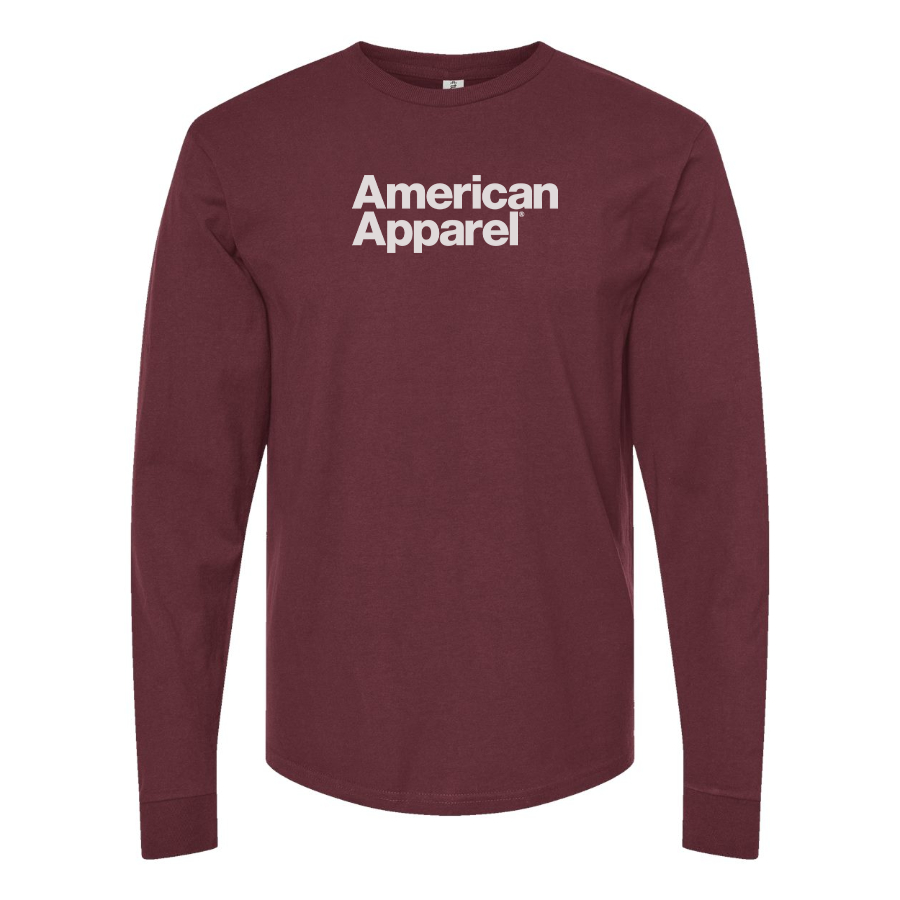 Men's American Apparel Logo Cotton Long Sleeve T-Shirt