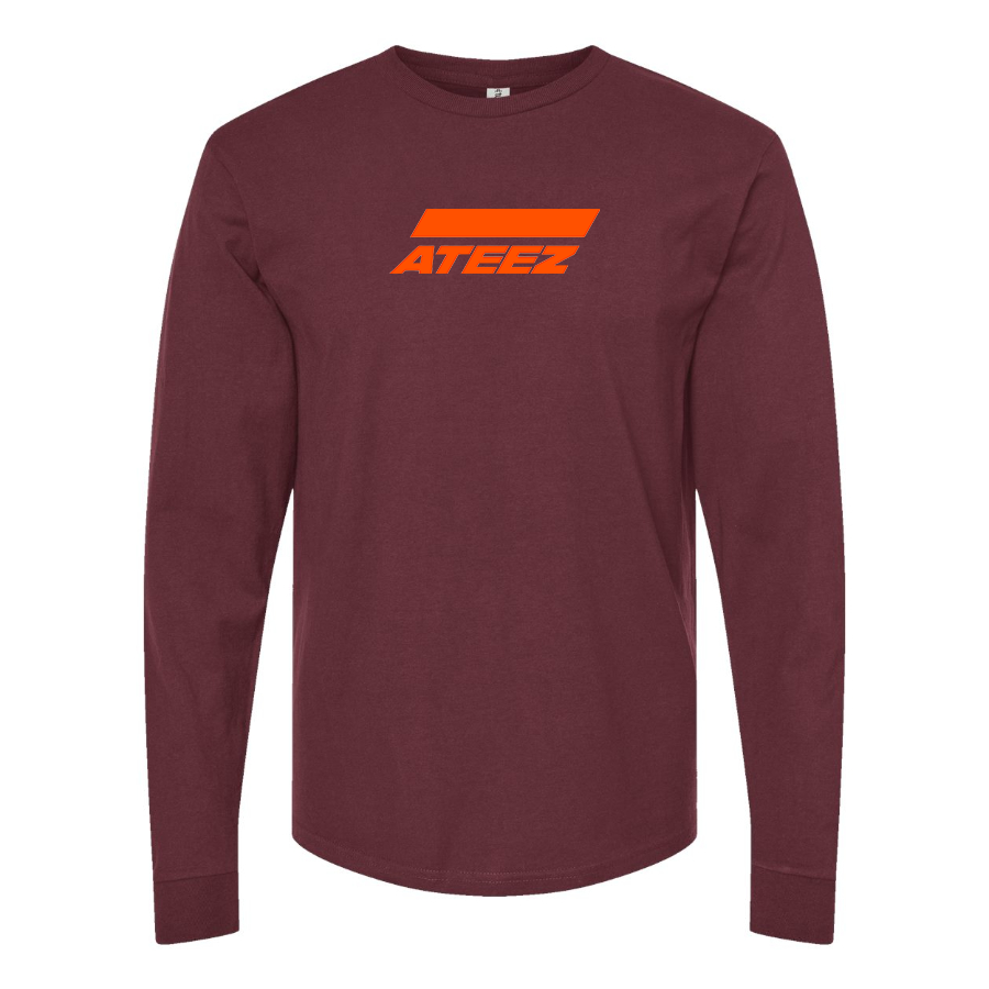 Men's Ateez Logo Cotton Long Sleeve T-Shirt
