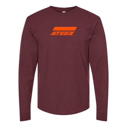 Men's Ateez Logo Cotton Long Sleeve T-Shirt