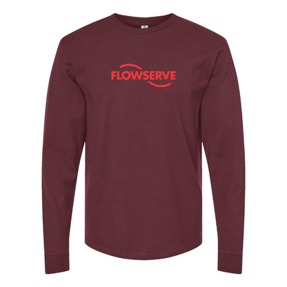 Men's Flowserve Logo Cotton Long Sleeve T-Shirt