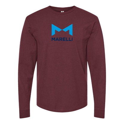 Men's Magneti-Marelli Logo Cotton Long Sleeve T-Shirt