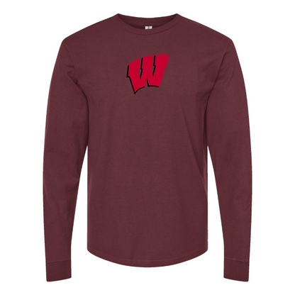 Men's Wisconsin Badgers Logo Cotton Long Sleeve T-Shirt