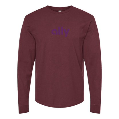 Men's Ally Financial Logo Cotton Long Sleeve T-Shirt