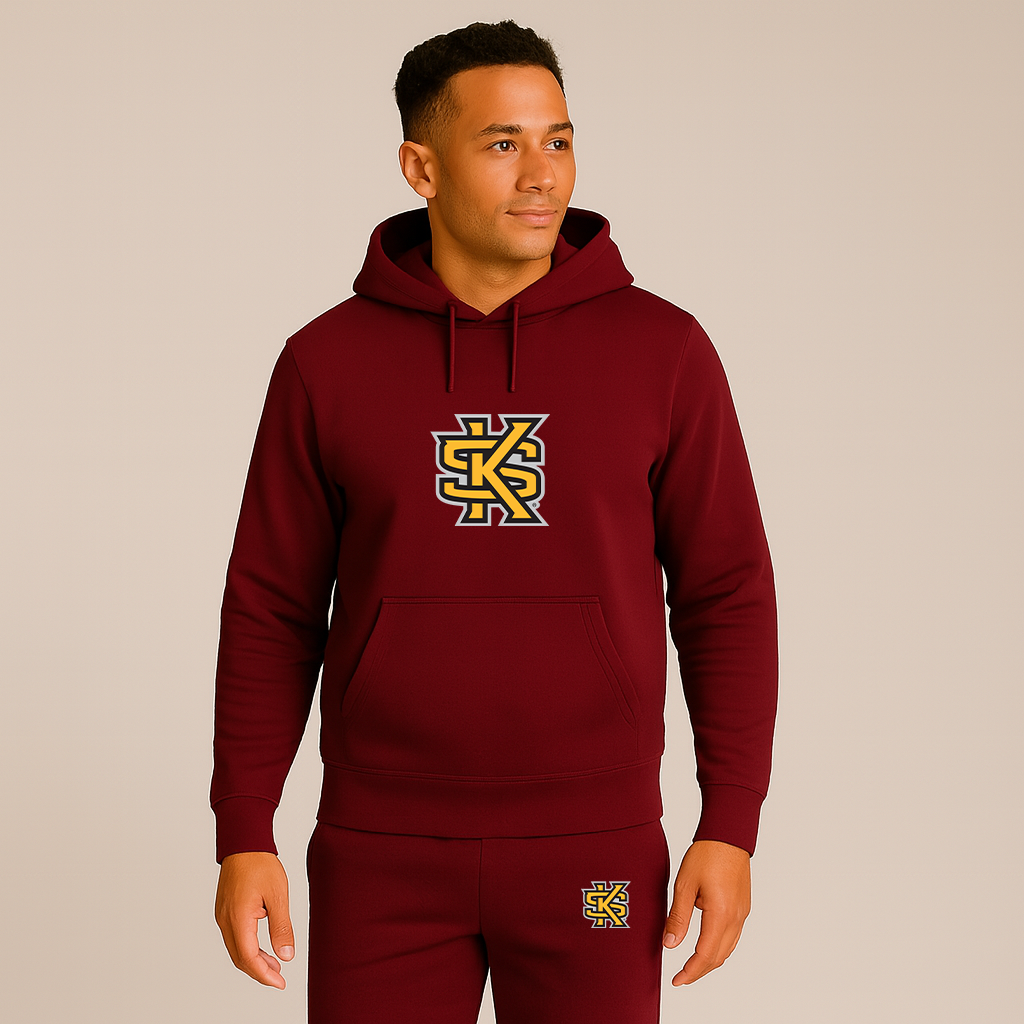 Men's Kennesaw State Owls Logo Hoodie Joggers Set