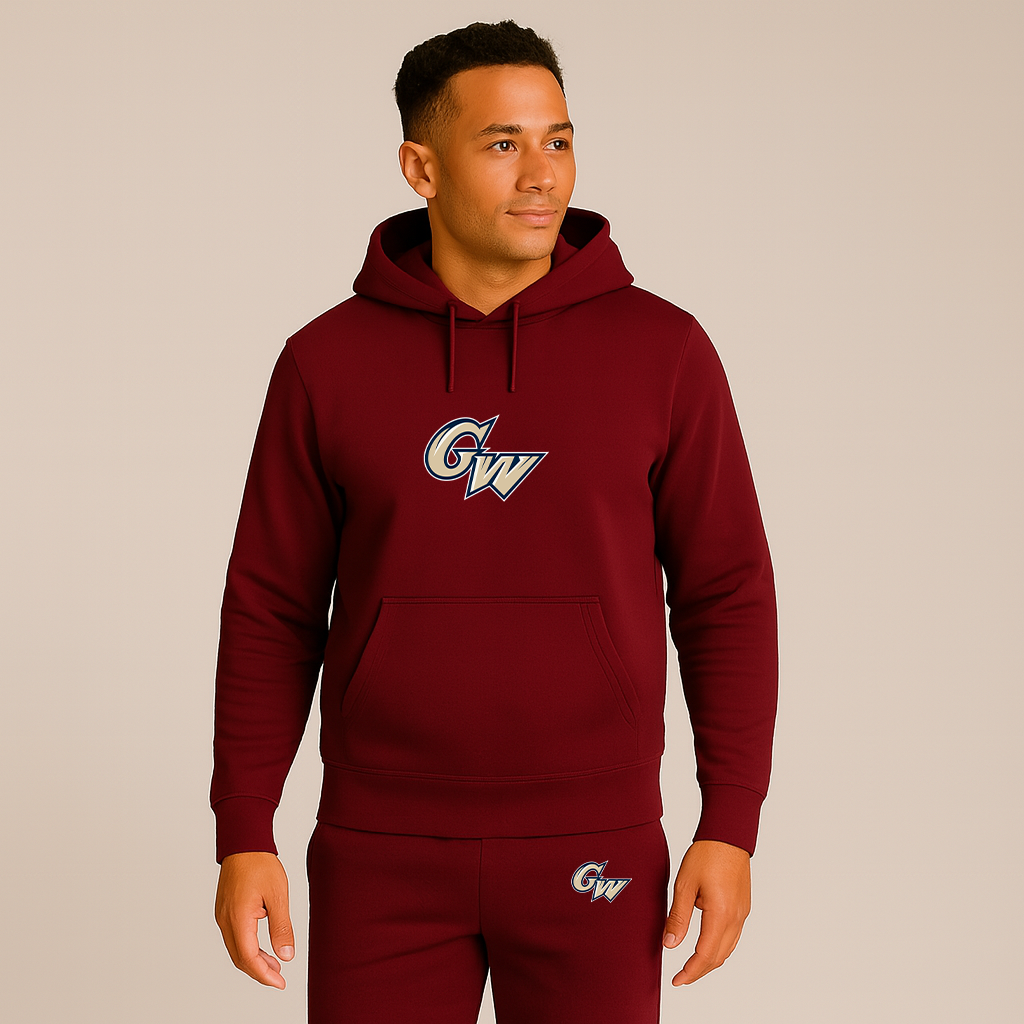 Men's George Washington Colonials Logo Hoodie Joggers Set