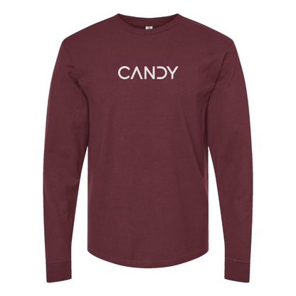 Men's Candy Logo Cotton Long Sleeve T-Shirt