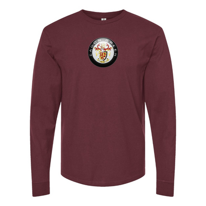 Men's Eadon Green Logo Cotton Long Sleeve T-Shirt