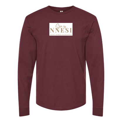 Men's Nnesi Logo Cotton Long Sleeve T-Shirt