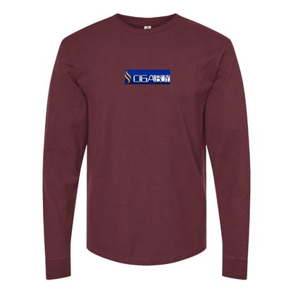Men's CigaBuy  Logo Cotton Long Sleeve T-Shirt