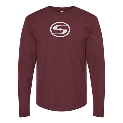 Men's Suda Electric Logo Cotton Long Sleeve T-Shirt