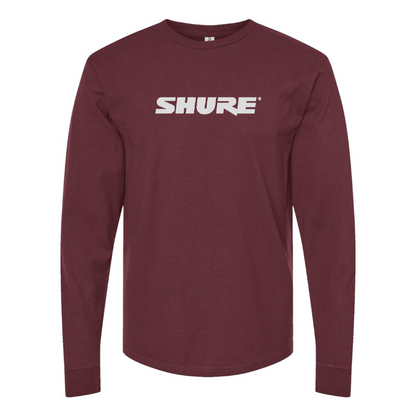 Men's Shure Logo Cotton Long Sleeve T-Shirt