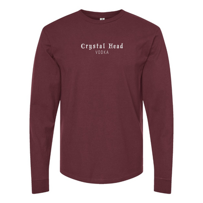 Men's Crystal Head Logo Cotton Long Sleeve T-Shirt