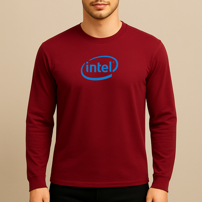 Men's Intel Logo Long Sleeve T-Shirt