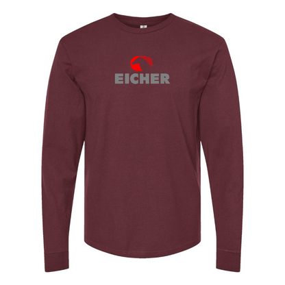 Men's Eicher Logo Cotton Long Sleeve T-Shirt