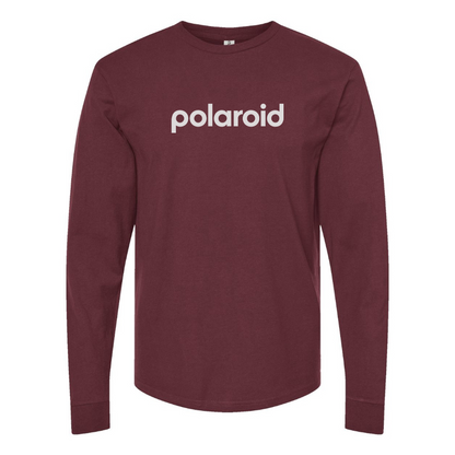 Men's Polaroid Logo Cotton Long Sleeve T-Shirt