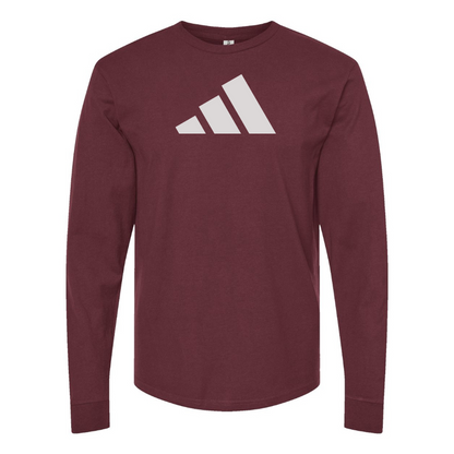 Men's Adidas Logo Cotton Long Sleeve T-Shirt