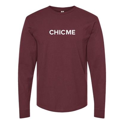 Men's Chic Me Logo Cotton Long Sleeve T-Shirt