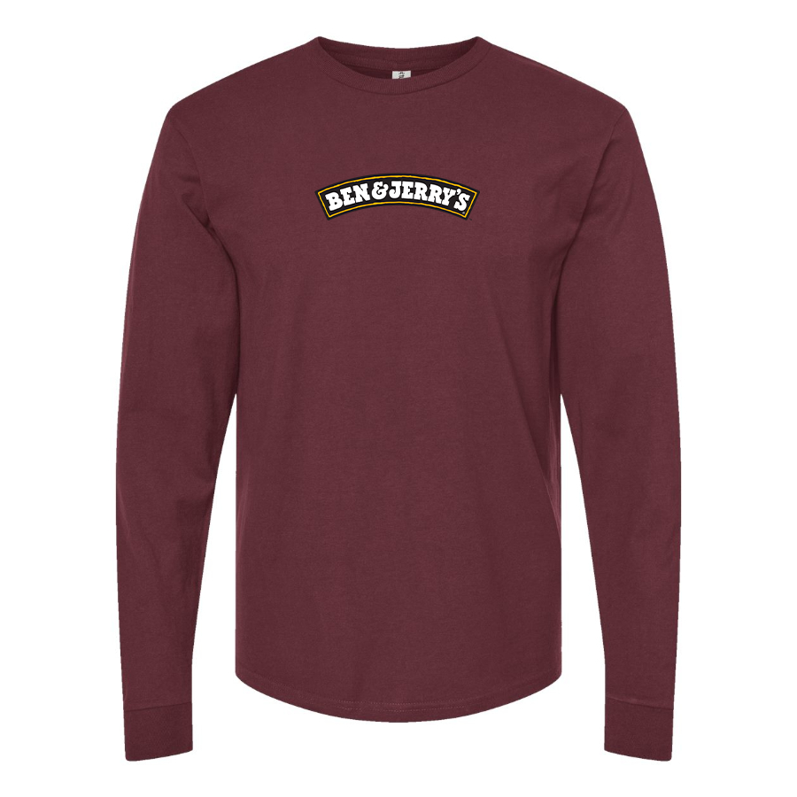 Men's Ben and Jerrys Logo Cotton Long Sleeve T-Shirt