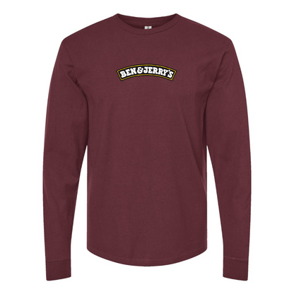 Men's Ben and Jerrys Logo Cotton Long Sleeve T-Shirt