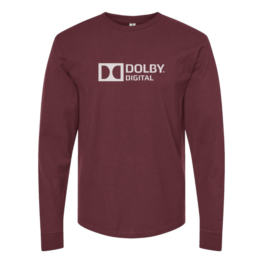 Men's Dolby Digital  Logo Cotton Long Sleeve T-Shirt