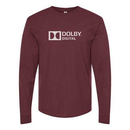 Men's Dolby Digital  Logo Cotton Long Sleeve T-Shirt