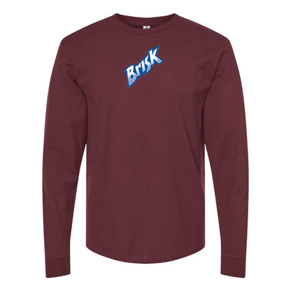 Men's Brisk Logo Cotton Long Sleeve T-Shirt