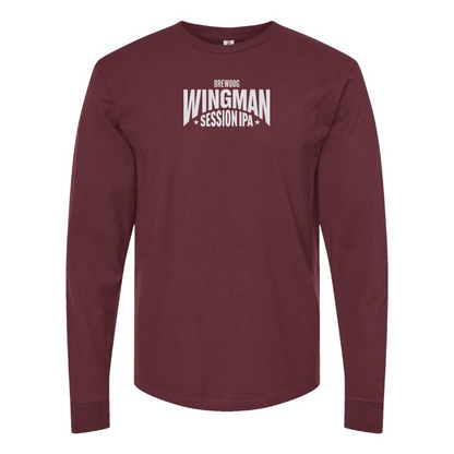 Men's Wingman  Logo Cotton Long Sleeve T-Shirt
