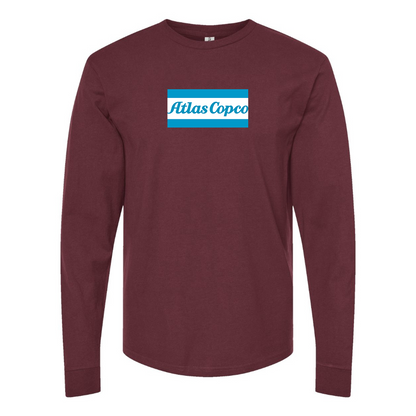 Men's Atlas Copco Logo Cotton Long Sleeve T-Shirt