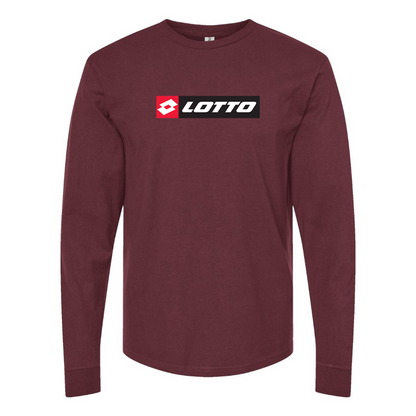 Men's Lotto Logo Cotton Long Sleeve T-Shirt