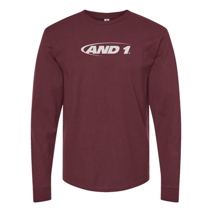 Men's AND1 Logo Cotton Long Sleeve T-Shirt