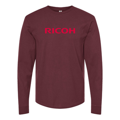 Men's Ricoh Logo Cotton Long Sleeve T-Shirt