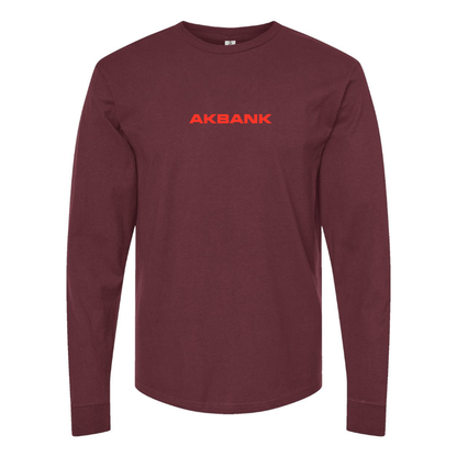 Men's Akbank Logo Cotton Long Sleeve T-Shirt