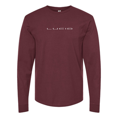 Men's Lucid Motors Logo Cotton Long Sleeve T-Shirt