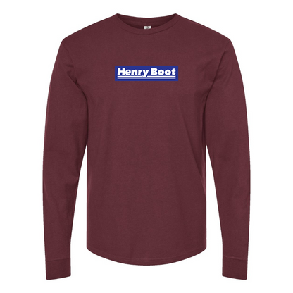 Men's Henry Boot Logo Cotton Long Sleeve T-Shirt