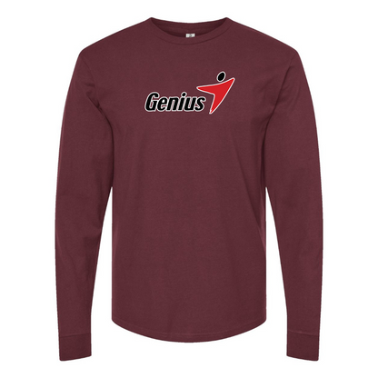 Men's Genius Logo Cotton Long Sleeve T-Shirt