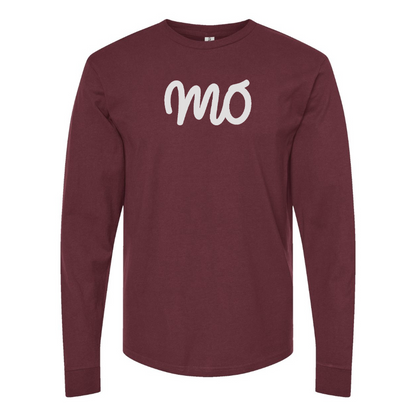 Men's Mo Logo Cotton Long Sleeve T-Shirt