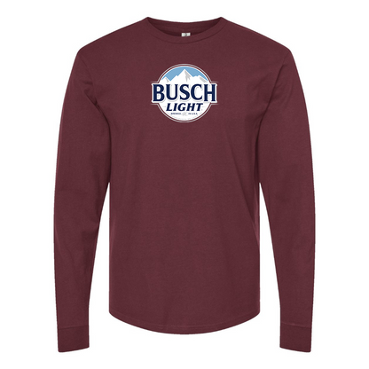 Men's Busch Light Logo Cotton Long Sleeve T-Shirt