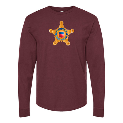 Men's Secret Service Star Logo  Cotton Long Sleeve T-Shirt