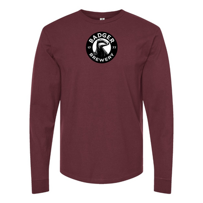 Men's Badger Brewery Logo Cotton Long Sleeve T-Shirt