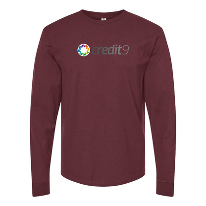 Men's Сredit9 Logo Cotton Long Sleeve T-Shirt