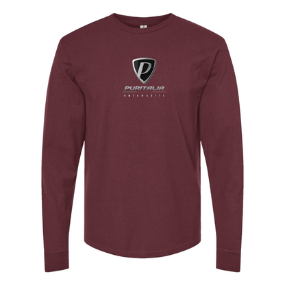 Men's Puritalia Automobili Logo Cotton Long Sleeve T-Shirt