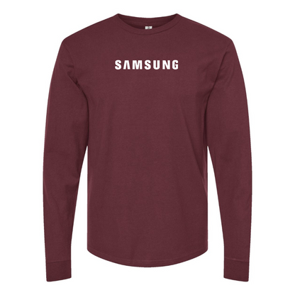 Men's  Samsung Simple Logo  Cotton Long Sleeve T-Shirt