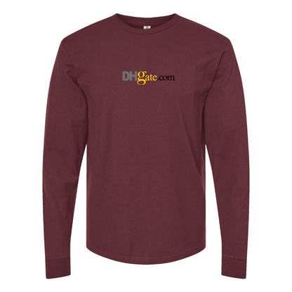 Men's DHgate Logo Cotton Long Sleeve T-Shirt