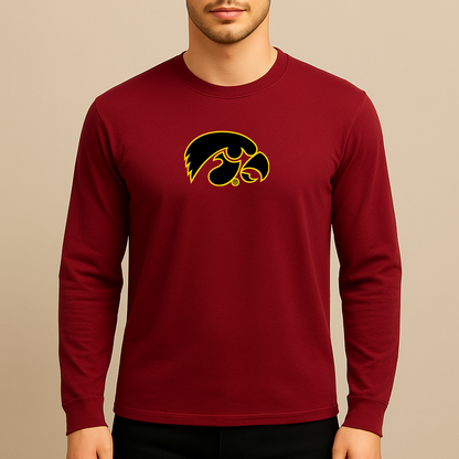 Men's Iowa Hawkeyes Logo Long Sleeve T-Shirt