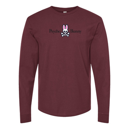 Men's Psycho Bunny Logo Cotton Long Sleeve T-Shirt