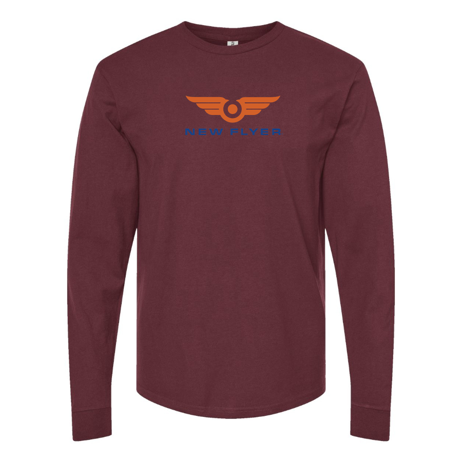 Men's New Flyer Industries Logo Cotton Long Sleeve T-Shirt