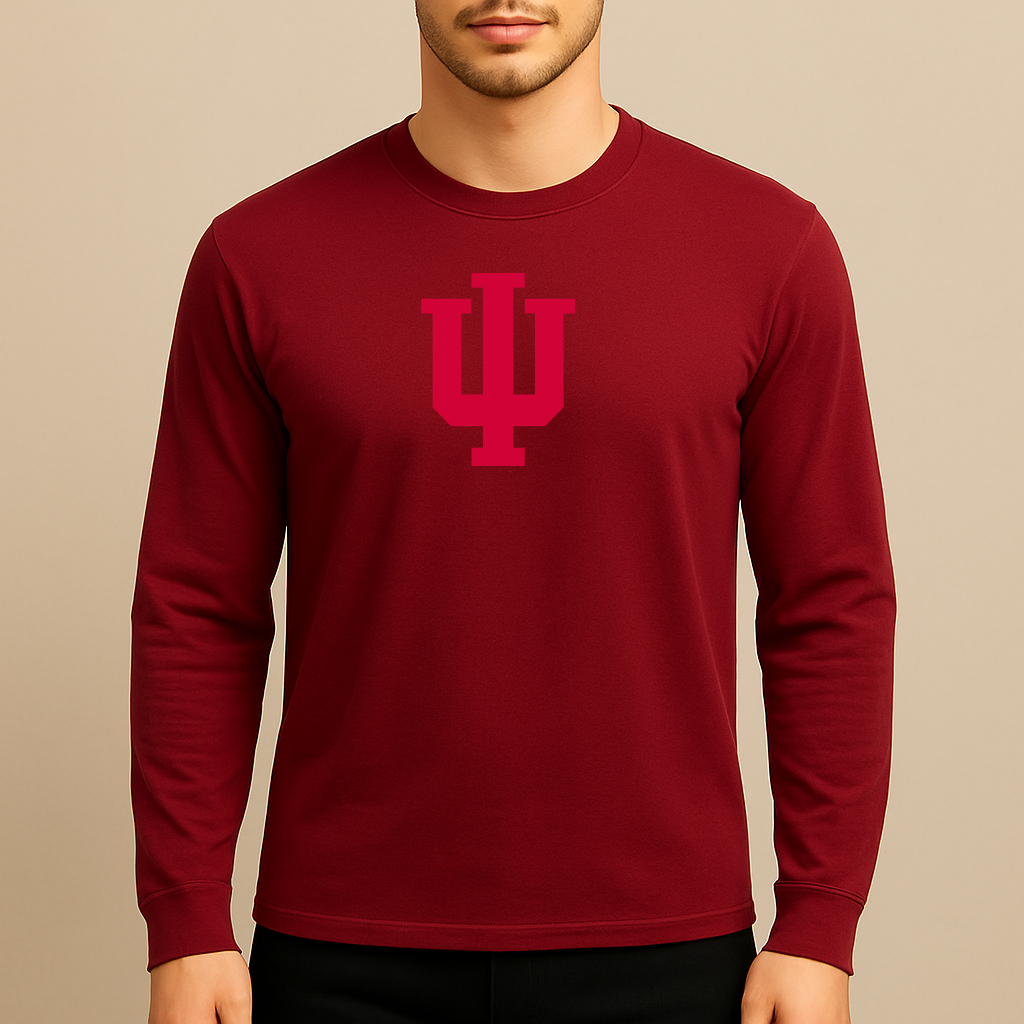 Men's Indiana Hoosiers Logo Long Sleeve T-Shirt