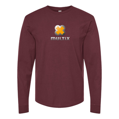 Men's Multix Logo Cotton Long Sleeve T-Shirt