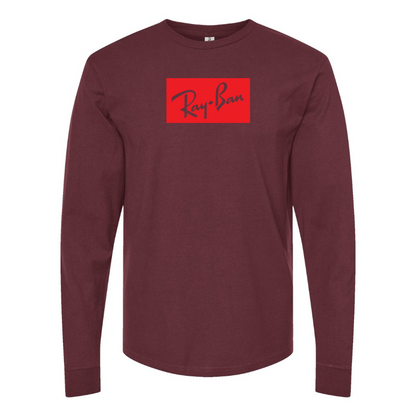 Men's Ray Ban Logo Cotton Long Sleeve T-Shirt