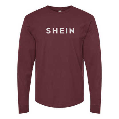 Men's Shein Logo Cotton Long Sleeve T-Shirt